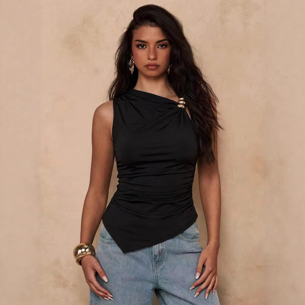 Asymmetrical Sleeveless Tank Top
