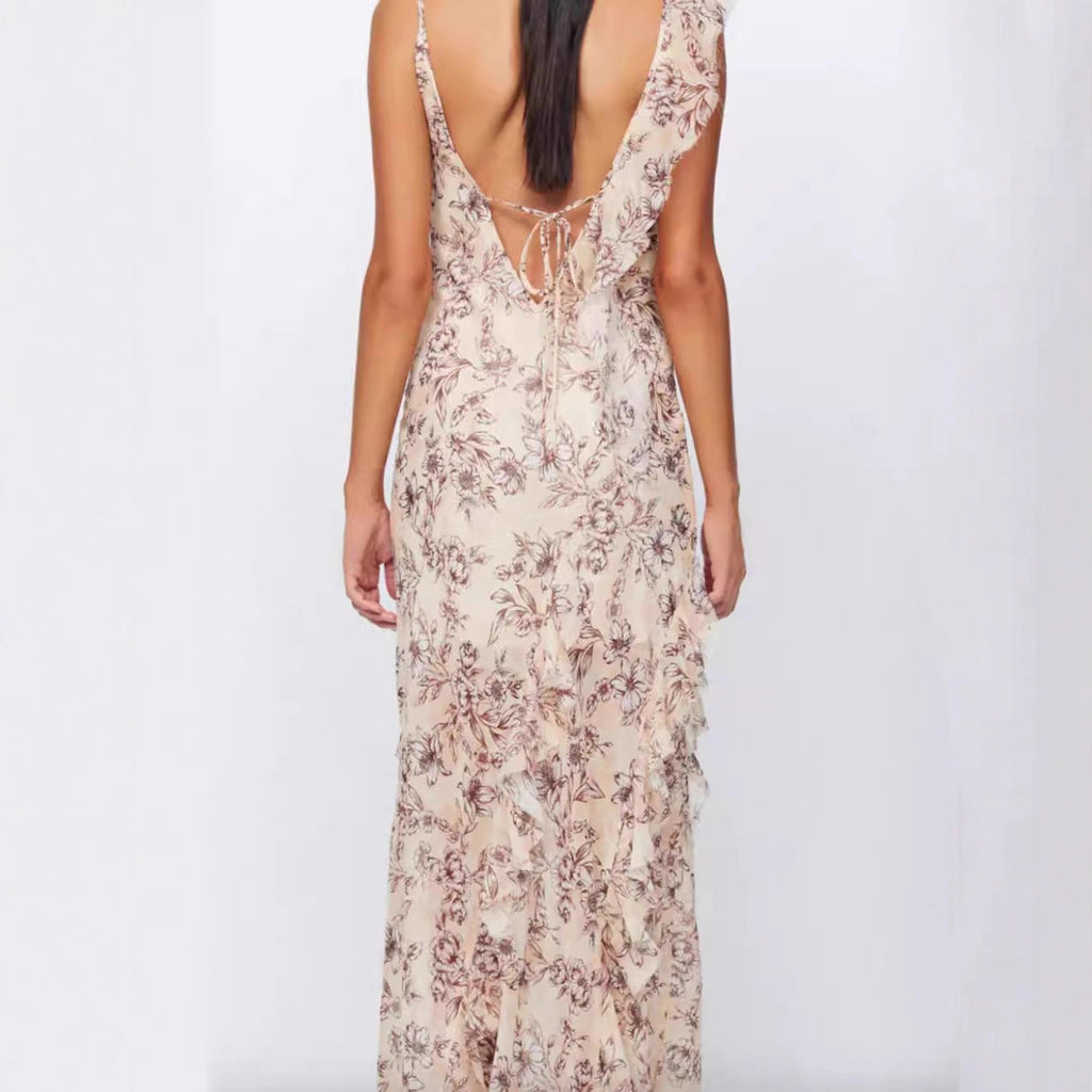 Stylish Chiffon Maxi Evening Gown Dress