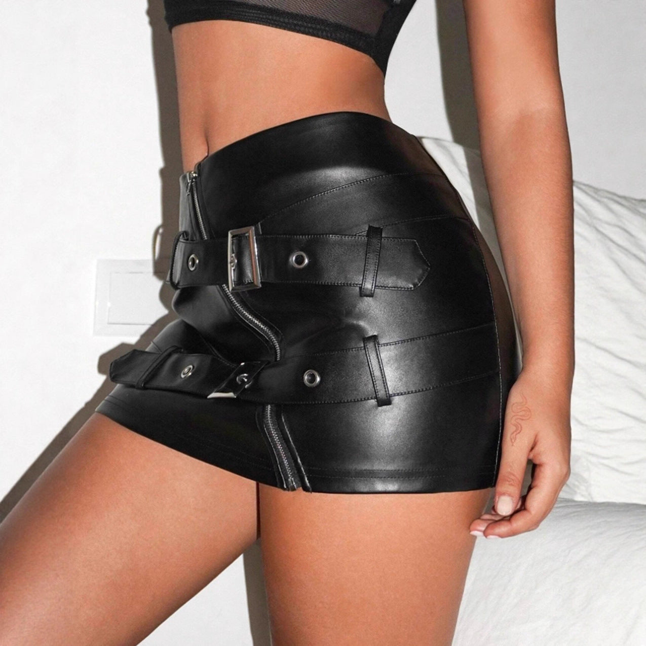 Leather Mini Skirt