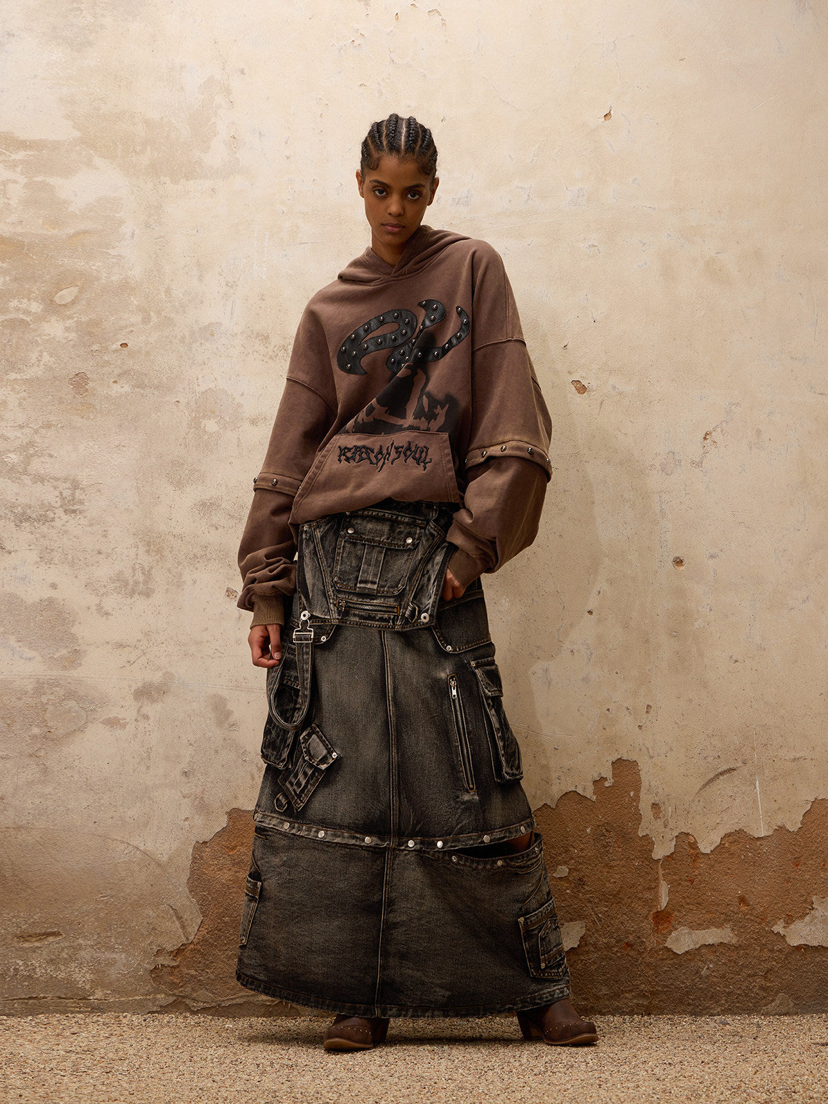 3-in-1 Detachable Denim Suspender Skirt