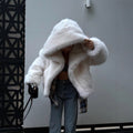 Hooded Faux Fur Coat