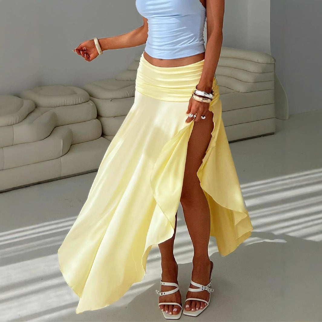 High-waisted Pleated Skirt