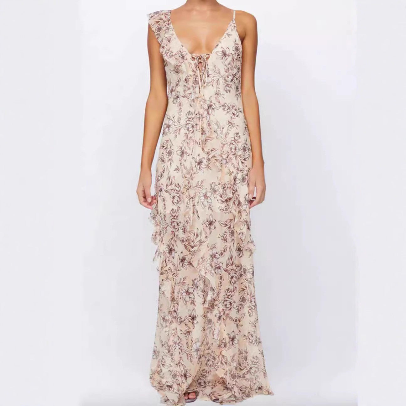 Stylish Chiffon Maxi Evening Gown Dress