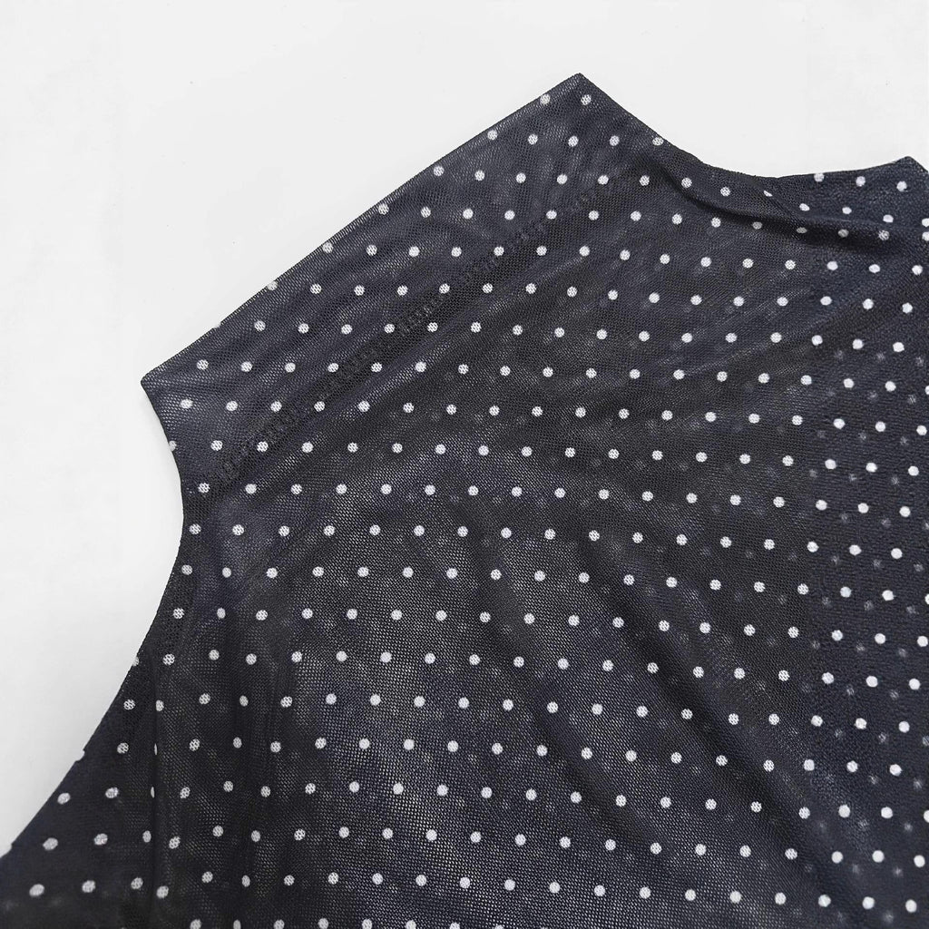 Polka-Dot Sleeveless Top And Skirt Set
