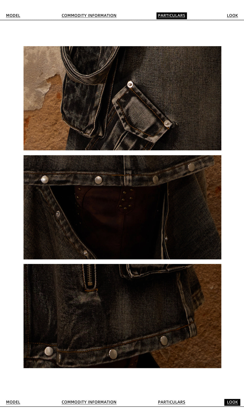 3-in-1 Detachable Denim Suspender Skirt