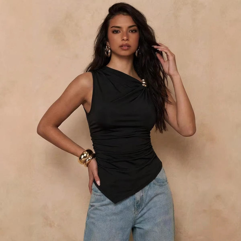 Asymmetrical Sleeveless Tank Top