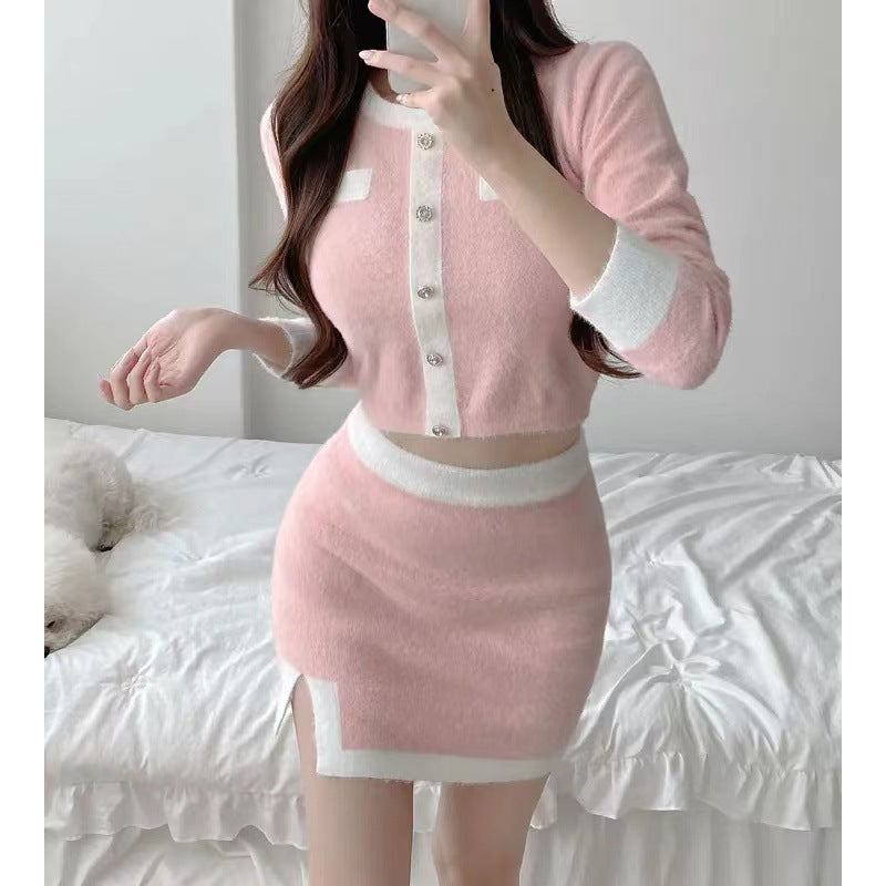 Sweater And Sheath Skirt