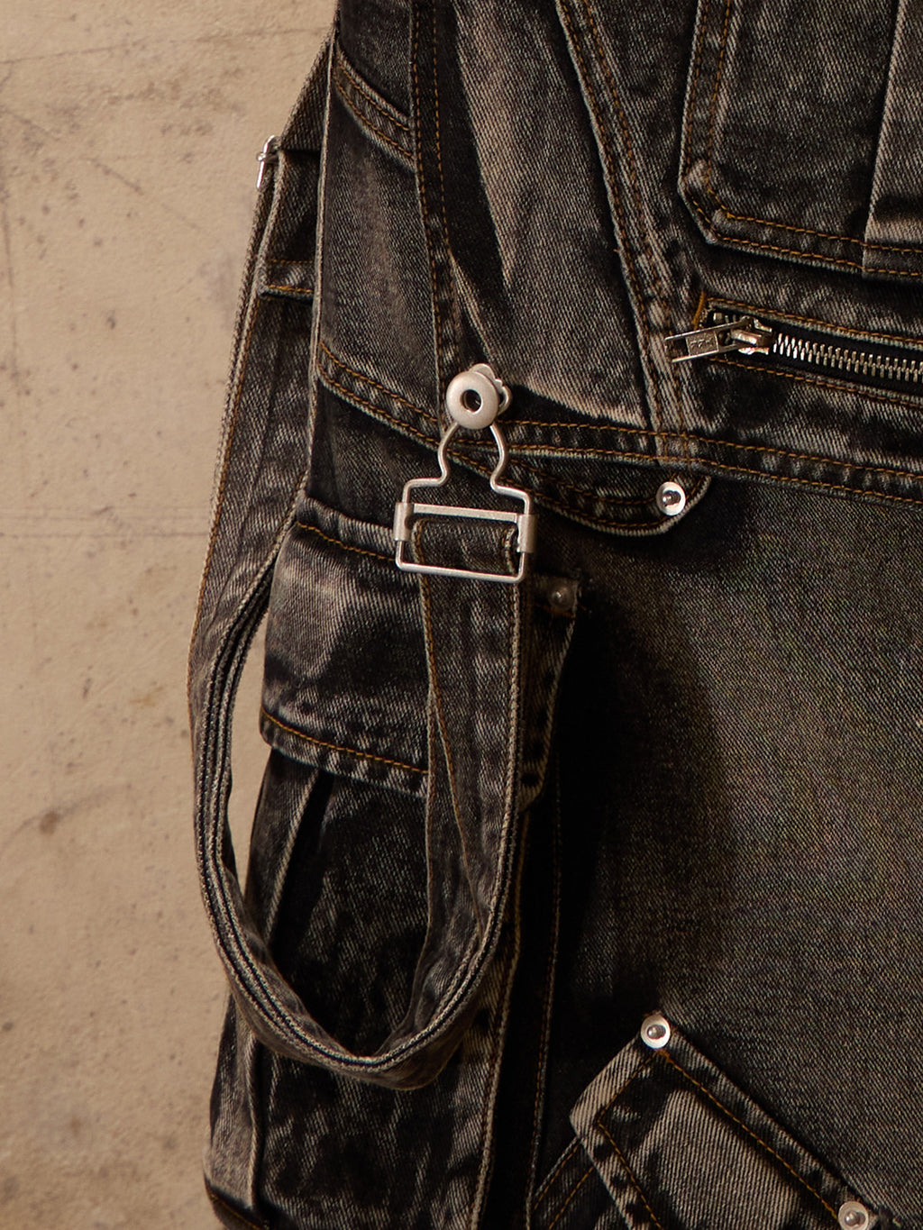 3-in-1 Detachable Denim Suspender Skirt