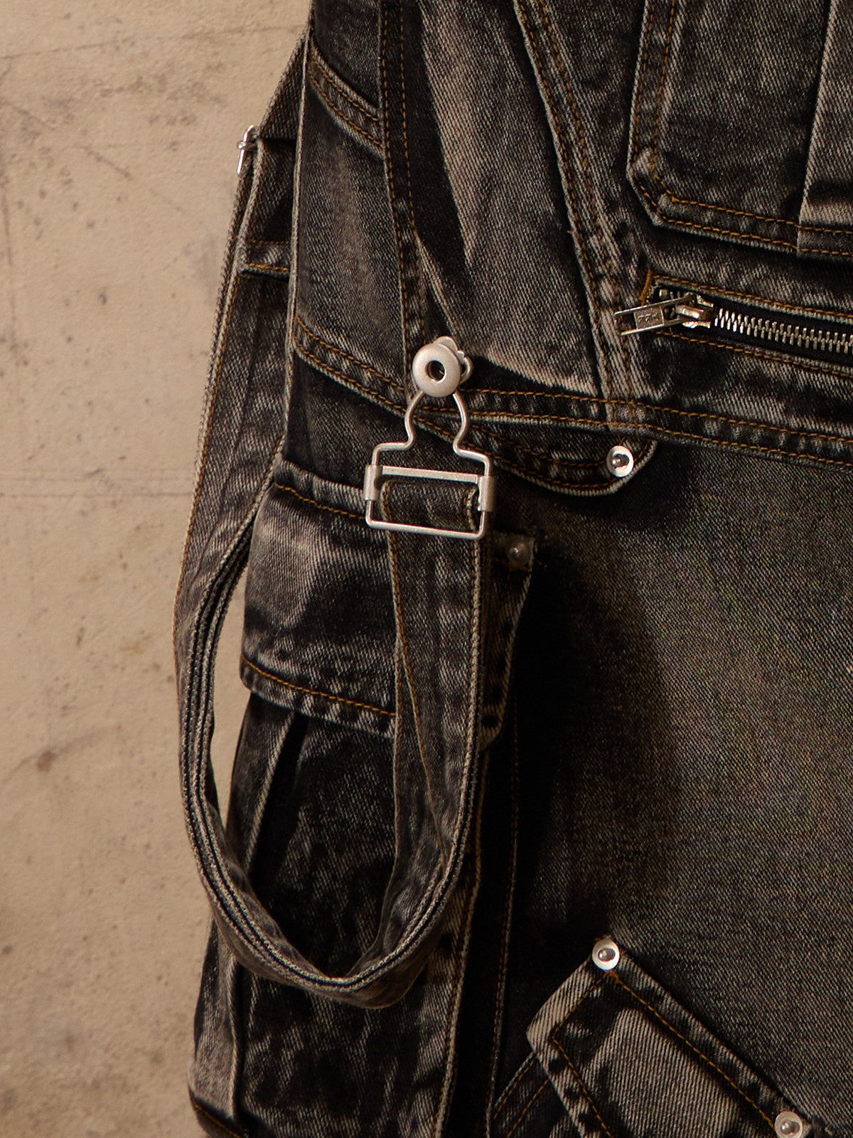 3-in-1 Detachable Denim Suspender Skirt