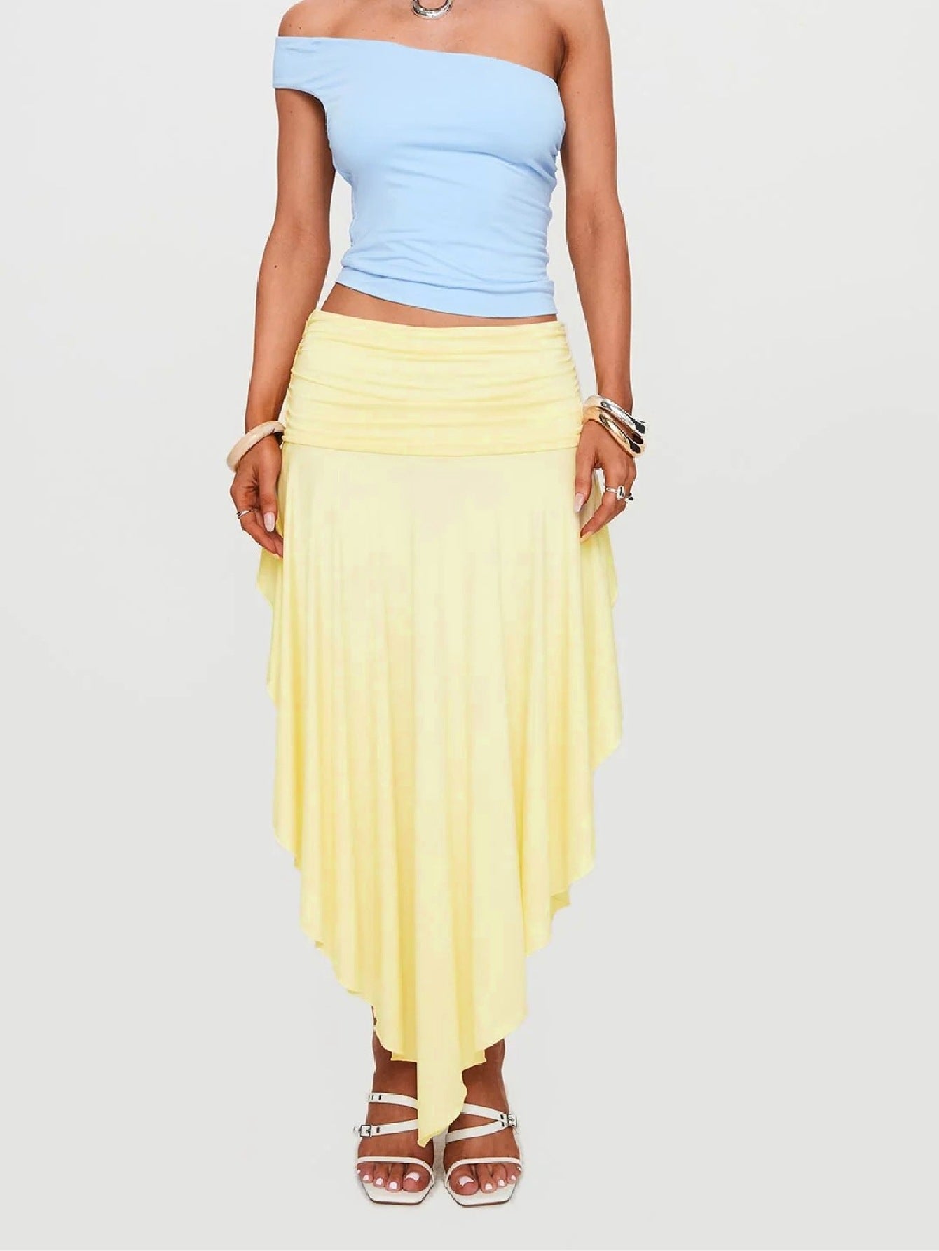 High-waisted Pleated Skirt